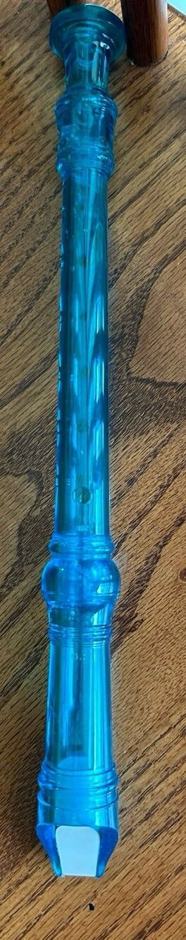 Toyi Blue acrylic Soprano Recorder - Trans Blue